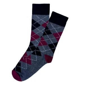 Chaussettes - Carreaux Gris