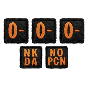 5.11 | BLOOD TYPE PATCH KIT - Kit di patch ricamate per gruppo sanguigno