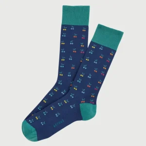 Chaussettes - Cerise Marine