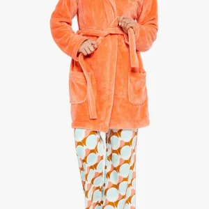 Robe de chambre polaire - Corail