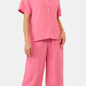 Tenue d'été - Gaze de coton corail