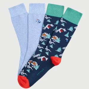 Pack 2 chaussettes - Noël en altitude