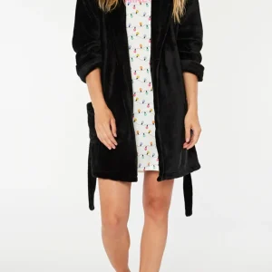 Robe de Chambre Uni - Noir