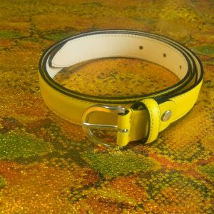 CINTURA DA DONNA IN VERA PELLE DI VITELLO  PIENO FIORE -ARTICOLO 363 –