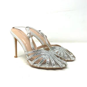 sandalo traforato con pietre tacco  comodo 7cm