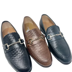 Mocassino con Morsetto in Pelle Intrecciata – Stile e Comfort Made in Italy