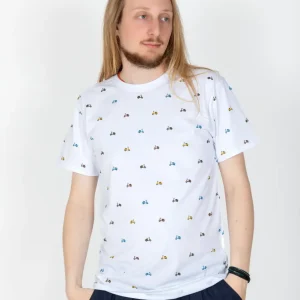 T-shirt uomo con vespe colorate