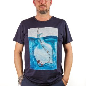 T-shirt Bimbo nell’anfora blu