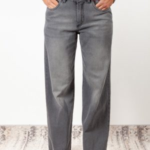 Jeans Donna Dritto Grigio – Made in Italy