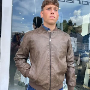 bomber ecopelle uomo