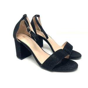 sandalo fascia glitter tacco  comodo 5 cm