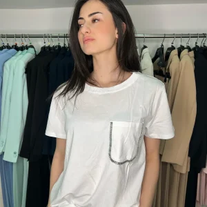 t-shirt donna over tascone strass