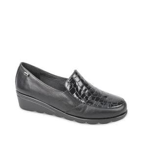 Valleverde mocassino zeppa VS10301 nero