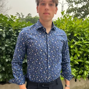 Camicia  uomo fantasia pois