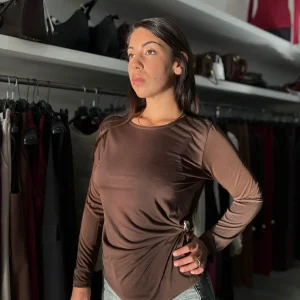 Maglia con fibbia in viscosa