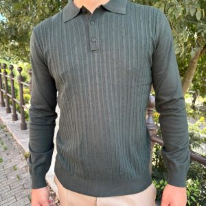 Polo con trecce manica lunga